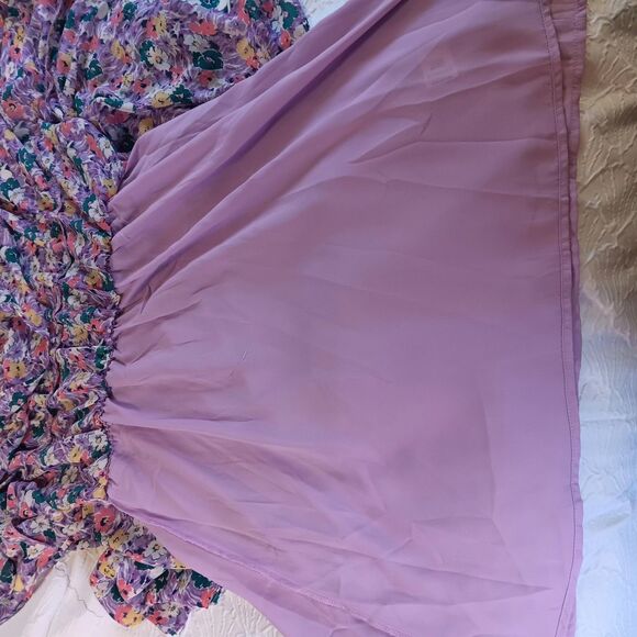 Skies Are Blue Women's M Floral Midi Dress V-neckline, dress flows, party dress - Picture 12 of 13